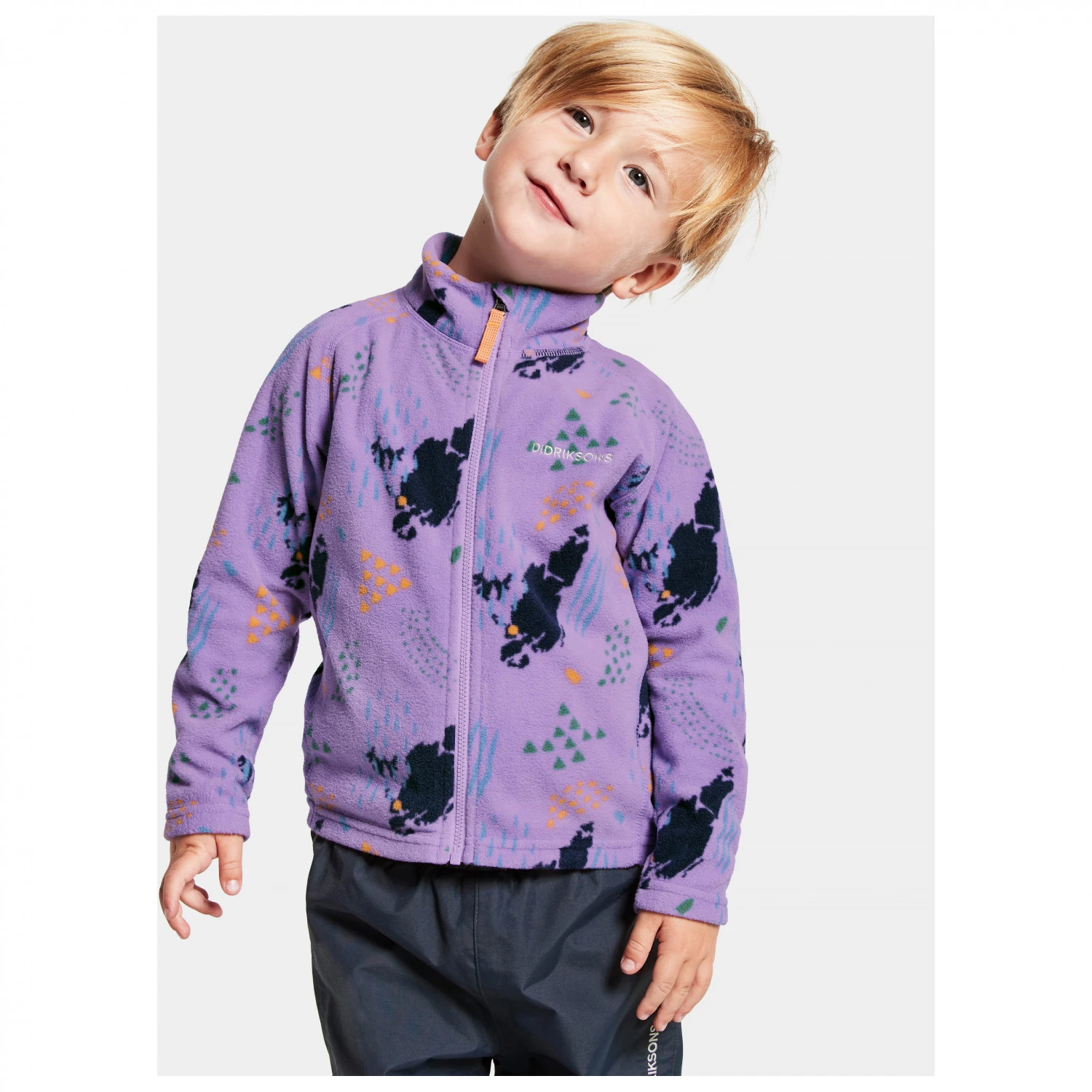 DIDRIKSONS Kid's Monte Printed Full Zip 8 - Fleece Jacket - Image 3