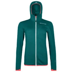 Ortovox Women's Fleece Light Grid Hooded Jacket - Fleece Jacket