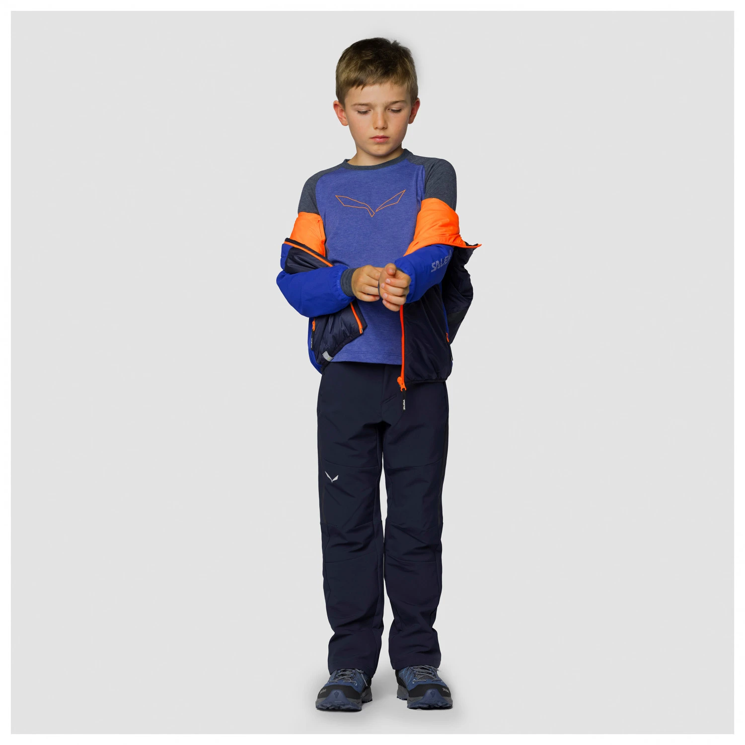 SALEWA Kid's Ortles Hybrid Tirol Wool Responsive Jacket - Synthetic Jacket - Image 3